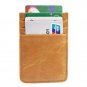 Genuine Leather Super Thin Slim Cash Strap Front Pocket Wallet Credit Card Holde