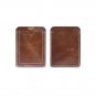 Caillu Slim Leather Driver's license Credit Card Wallet with (Wax Brown)
