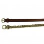Styleco. 2 for 1 Braided Belt, Beige/Brown, L
