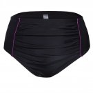 EnlaChic Women Plus Size High Waisted Side Ruched Bikini Bottom Shorts Briefs,Pu