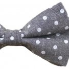Flairs New York Gentleman's Essentials Chambray Bow Tie (Bow Tie Only, Coal Blac