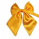 Ladies Adjustable Pre tied Bowtie - Solid Color Bow Ties for Women ( Golden yell