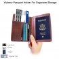 WALNEW Passport Holder Cover RFID Blocking Case Travelling Passport Cards Carrie