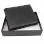 Women Wallet Zipper Genuine Leather Credit Card Holder (Black)