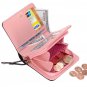 Women's Wallet Short Cartoon Cute Cat Wallet Coin Purse Bifold Purse with Zipper