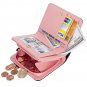 Women's Wallet Short Cartoon Cute Cat Wallet Coin Purse Bifold Purse with Zipper