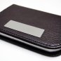 Business Name Card Holder PU Leather Magnetic Case - Dark Brown