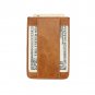 STANCHION Men's I Shape Genuine Leather Money Clip Wallet And Credit Card Holder