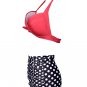 Balabalam Women's Plus Size Bikini Swimwear Retro Halter Polka Dots High Waisted