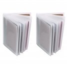 Set of 2 - 10 Page Plastic Card Wallet Insert For Bifold Trifold 20 Slots Holder