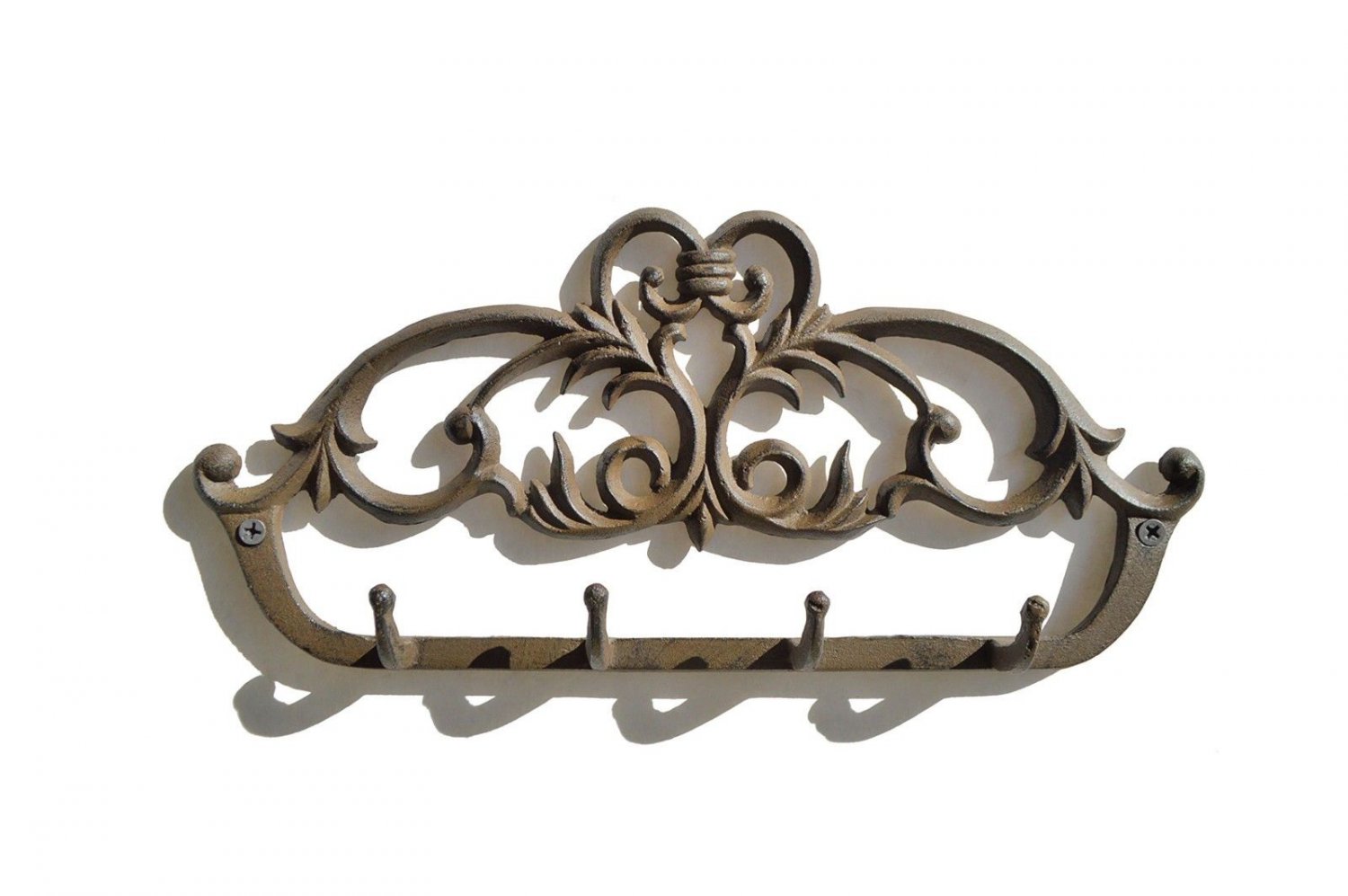 gasare, Cast Iron Wall Hooks, Decorative Wall Mounted Key Holders with 4 Hangers