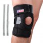 Sports Adjustable Silicon 2-spring Knee Pads Knee Support Guard Protector - Blac