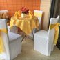 Stretch Spandex Dining Chair Cover Covers for Wedding Banquet Dining Room (White