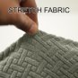 Linen Store Basket Weave Texture Dining Chair Cover, Stretch Form Fitting Fabric