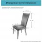 Linen Store Basket Weave Texture Dining Chair Cover, Stretch Form Fitting Fabric