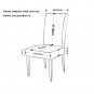Printed Chair Covers Brushed Spandex Fabric Stretch Dining Room Slipcovers LIXFD