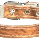 Mirage Pet Products Metallic 3/8-Inch Wide Plain Collars, 8-Inch, Metallic Orang