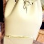 Christmas gift Women lady bag Bucket Bag Large leather white / pink