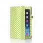 TNP iPad 2/3/4 Case (Polka Dot Green) - Slim Fit Synthetic Leather Folio Case St