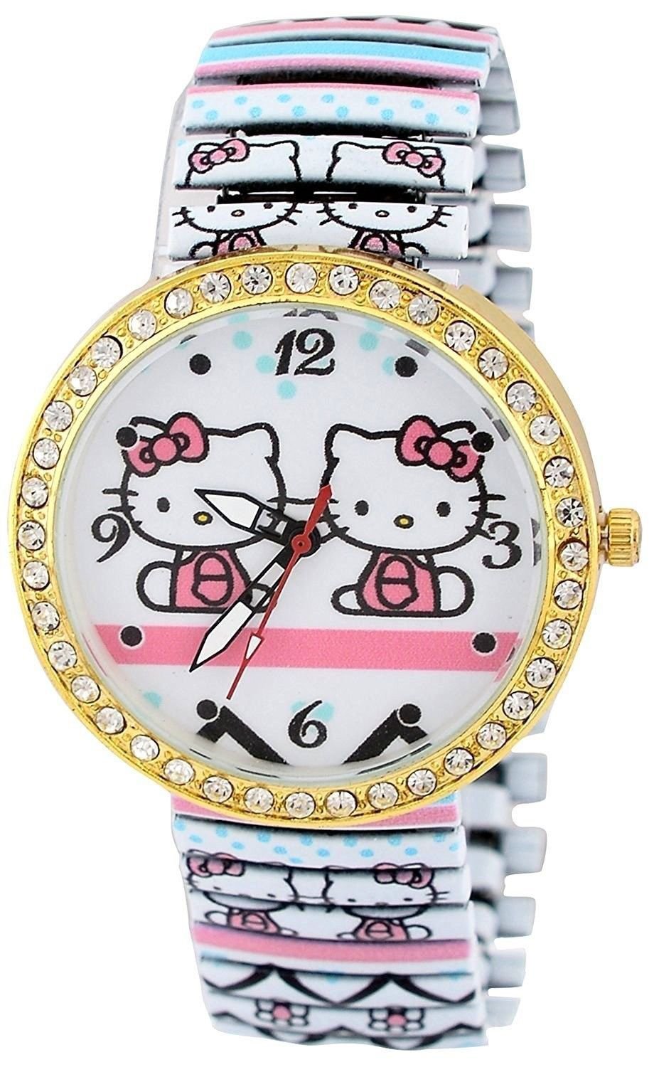 Pappi Boss Unique Designer Stone Studded Cute Teddy Hello Kitty Stretchable Brac