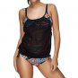 Dreamsoar Womens Tribal Aztec Lined Up Double Up Tankini Set S Vintage Floral