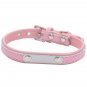 Padded Leather Pet Collar with Personalized Lettering Tags for Little Dog Cat(