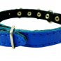 Genuine Leather Designer Dog Collar, Daisy, Studs. 11.5"x1/2" Wide. Fits 8"-10"