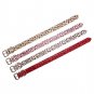 Aolove Basic Classic Leopard Print Adjustable Genuine Leather Pet Collars for Me