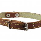 Genuine Leather Dog Collar 9.5"-13" Neck Size, 1/2" Wide Chihuahua, Puppies