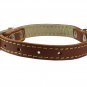 Genuine Leather Dog Collar 9.5"-13" Neck Size, 1/2" Wide Chihuahua, Puppies