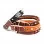 Leather Padded Dog Collar The CAILLU-Luxury Real Leather Padded Dog Collar,Adjus