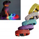 Speckled Adjustable LED Dog Collar (Red, Small)