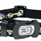 Effective Nylon Collar with Plastic Snap Electric Skulls L