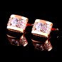Gold silver men cufflinks shirt white crystal cuff links wedding party gift