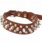 Punk Style Spiked PU Leather Pet Dog Fashion Collar Belt - 10 Rivets Black L