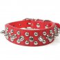 Punk Style Spiked PU Leather Pet Dog Fashion Collar Belt - 10 Rivets Black L