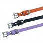 2 PCS Soft Leather Cat Kitten Collar-Orange, Purple, Black, Khaki, Pink, Blue