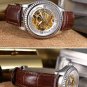 15mm Deluxe Replacement Bracelet Watch Bands in Brown Tone-On-Tone Stitch with G