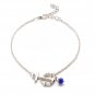 Geerier Fashion Anklet Charm Anchor Blue Bead Ankle Bracelet Beach Feet Jewelry