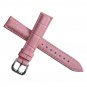 20mm Women's Pink Genuine Replacement Leather Watch Band Alligator Grain 7.87inc