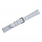 22mm White Genuine Replacement Leather Watch Band Alligator Grain 7.87inch Lengt