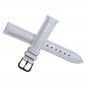 22mm White Genuine Replacement Leather Watch Band Alligator Grain 7.87inch Lengt