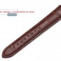 Men Brown Calf Leather Replacement Watch Band Alligator Grain 24mm Width 7.87in