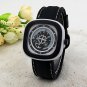 Men's A05 Gear running a second hand square silicone strap sports watch