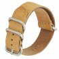 Nato Style Leather Watch Strap Watch Bands Bracelet Stainless Steel Buckle (20mm