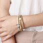 Women Bracelet Soft Leather Strap Bangle Wrist Band (Foudation)