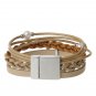 Women Bracelet Soft Leather Strap Bangle Wrist Band (Foudation)