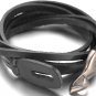 Xusamss 3 Laps Twining Metal Hook Strap Buckle Leather Bracelets Bangle,7.5" Wri