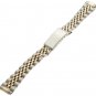 10-14mm TC Two Tone Stainless Steel Ladies Deployment Buckle Watch Band