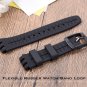 4Packs Rubber Watch Band Strap Loops Black Silicone Replacement Resin Watch Band